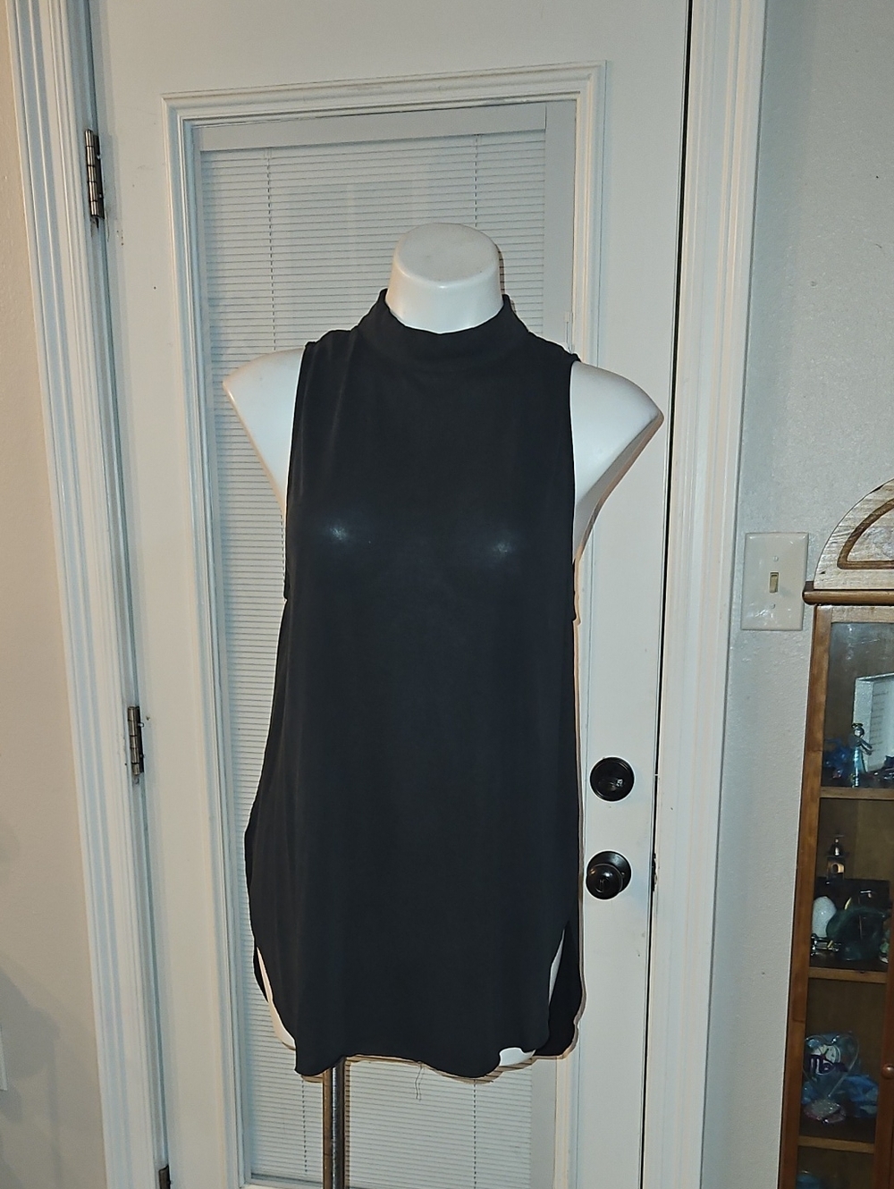 Lazy Sundays Black Sleeveless Mock Neck Tunic